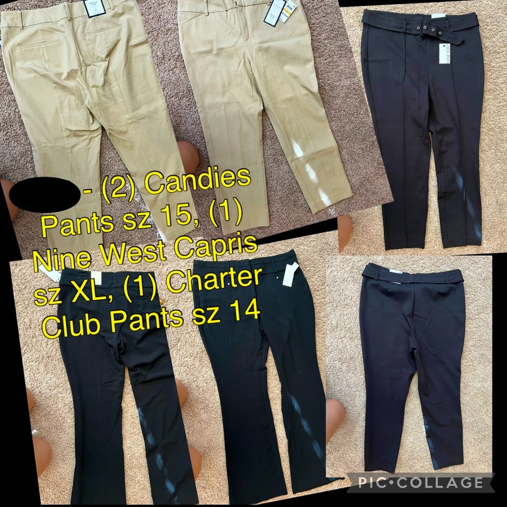 All NWT. Sz 14 Charter Club, Tummy control/Slim leg crop.